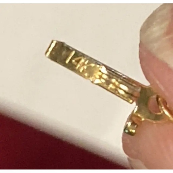 18" 14K Solid Gold Twisted Chain Necklace w CHANEL GP Perfume Bottle Pendant - Picture 6 of 8